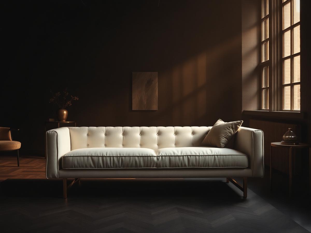 Sofas — Hand-built frames, deep seats, tailored upholstery.