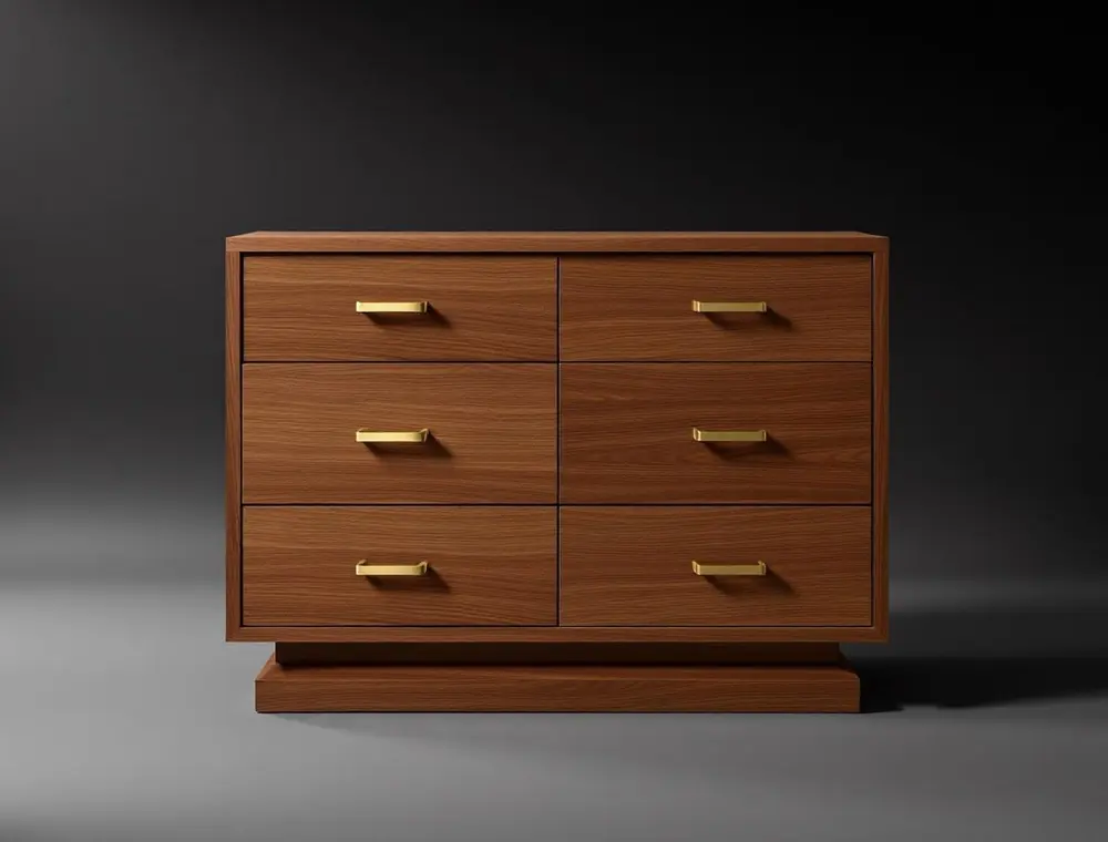 Lestrade Dresser — Six-drawer dresser in warm oak