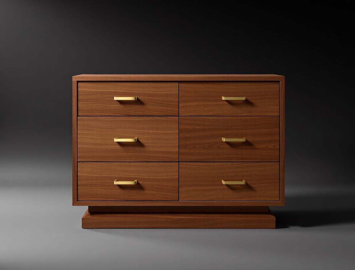 Lestrade Dresser — Six-drawer dresser in warm oak